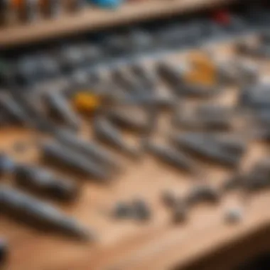 Variety of screwdriver bits showcased on a workbench