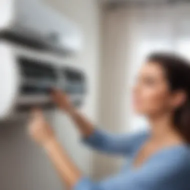 User selecting the best air conditioner for home