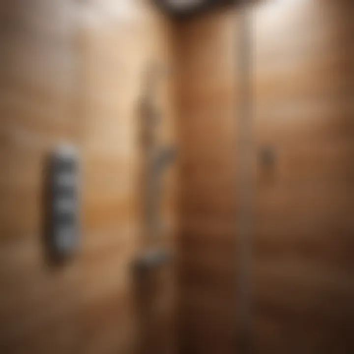 Variety of materials used in shower cabin construction