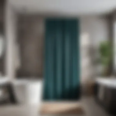 Stylish Shower Curtain Rod Elegant shower curtain rod in a modern bathroom