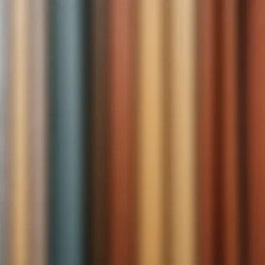 Close-up of different siding materials arranged aesthetically