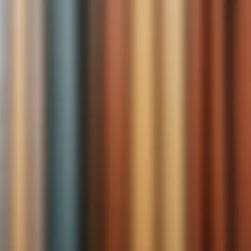 Close-up of different siding materials arranged aesthetically