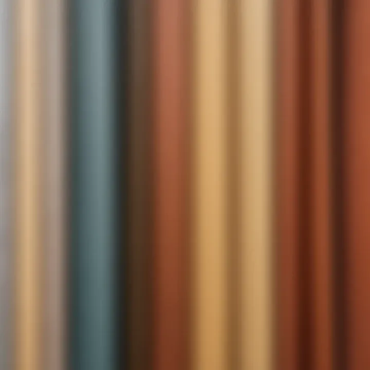 Close-up of different siding materials arranged aesthetically