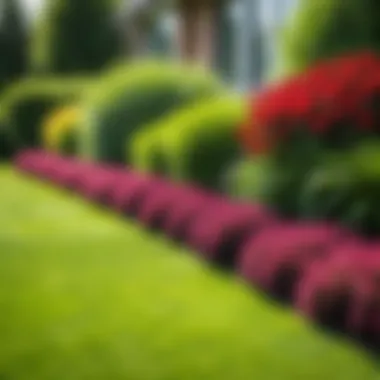 Vibrant lawn care techniques being applied