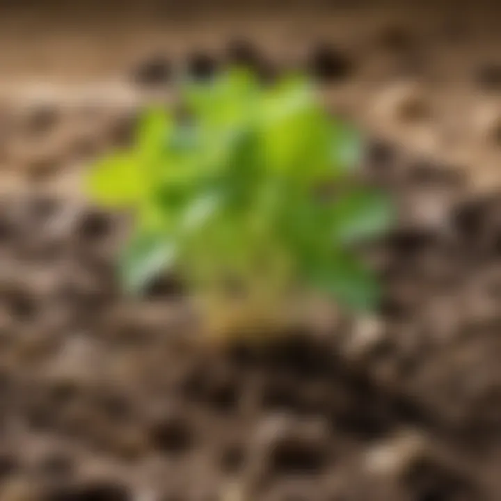 Soil enriched by white mustard roots
