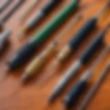 Different types of soldering irons showcasing various designs and features