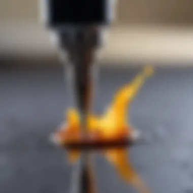 Effective Use of Soldering Iron Tip with Melted Solder Close-up of a soldering iron tip with melted solder, demonstrating effective use