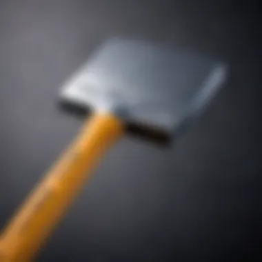 Detailed View of a Construction Spatula Close-up of a tool used for applying materials in construction