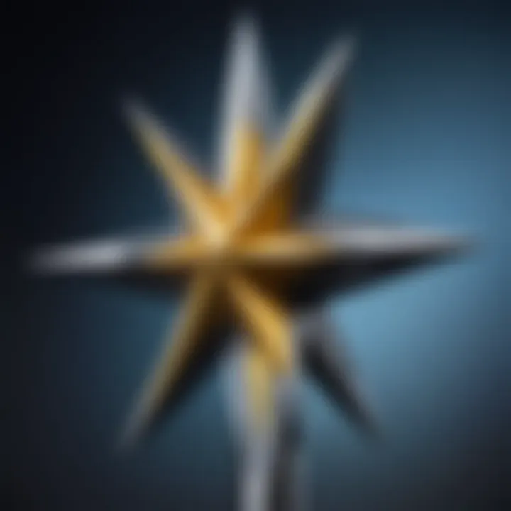 Close-up of a star bolt showcasing its unique design.