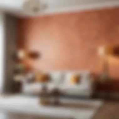 Stylish Interior with Harmonious Wallpaper Blends Stylish interior featuring a harmonious blend of wallpapers