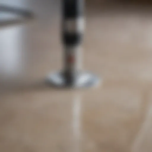 Close-up of a clean surface ready for sealing