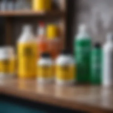 Comparative Overview of Degreasing Agents Different degreasing agents displayed
