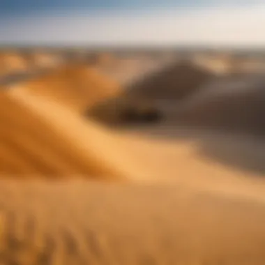 Sustainability in Sand Extraction A landscape showing the ecological balance of sand extraction areas.