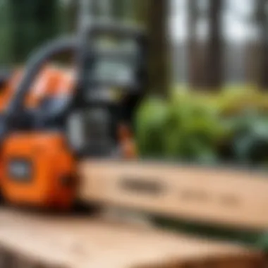 Detailed view of chainsaw specifications