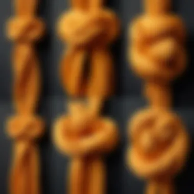 Techniques for Tying Thick Knots Illustration of various thick knot techniques for practical use