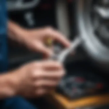 Using a Ratchet Wrench Effectively Illustration of a person using a ratchet wrench on a small star bolt