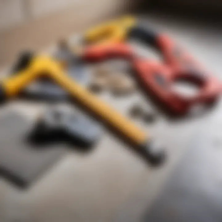 Tools and materials for tiling on drywall