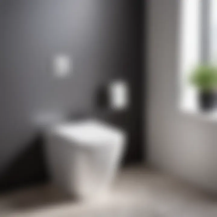 Modern toilet design with angled outlet