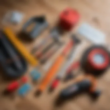 Essential Tools for Installation An array of tools and equipment necessary for underfloor heating installation