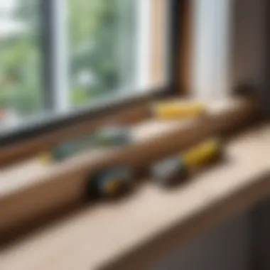 Tools required for installing window sills and reveals