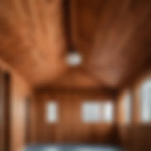 Traditional wood ceiling in a bathhouse