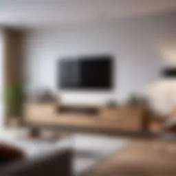 Optimal viewing height for television installation