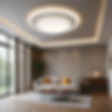 Different types of light fixtures suitable for stretch ceilings