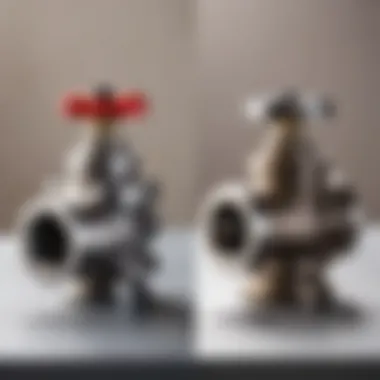 Comparison of valve condition pre and post cleaning Before and after cleaning a valve