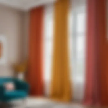 Vibrant color palette for curtain selection