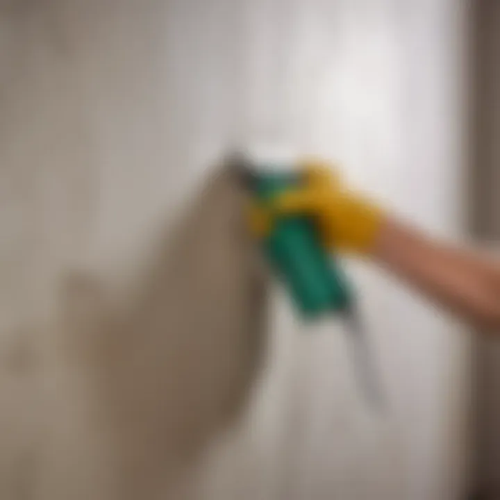 Preparing the wall surface for sanding