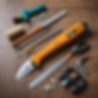Essential Tools for Wallpaper Repair Tools for wallpaper repair laid out on a surface