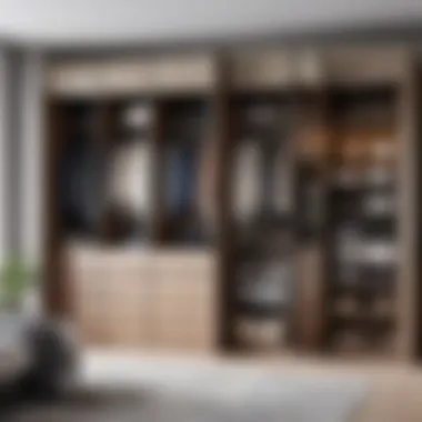 Stylish and Functional Wardrobe System Stylish wardrobe system in a modern interior