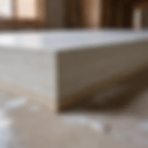 Water-resistant gypsum board in a construction setting