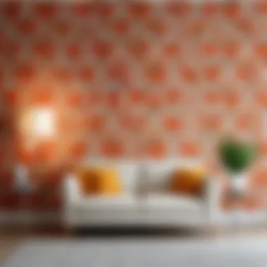 Quality Finished Wallpaper Application A well-applied wallpaper showcasing quality