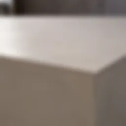 Close-up of a smooth finished plaster surface