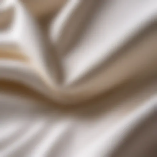 Close-up view of percale fabric texture highlighting its crispness and smoothness