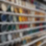 Exterior paint options displayed in a store