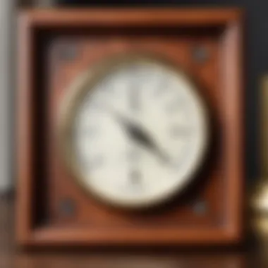 Analog hygrometer in a classic wooden frame