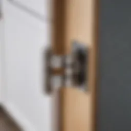 A selection of various types of kitchen cabinet hinges showcasing different designs and functionalities.