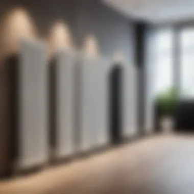 Showroom Display of Quality Radiators A well-organized radiator display section