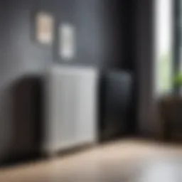 Diverse types of radiators displayed in a showroom