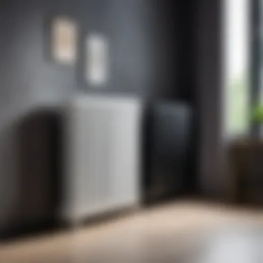 Diverse types of radiators displayed in a showroom