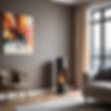 Stylish TеплЭко Heater in Contemporary Decor Elegant TеплЭко heater displayed in a modern living room setting