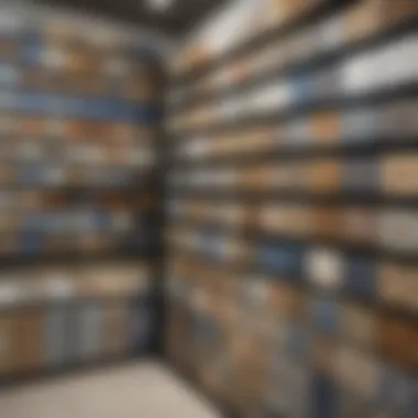 Diverse Tile Selection in Retail Store A well-organized store featuring a wide variety of tiles