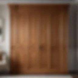 Elegant wooden wardrobe doors showcasing craftsmanship