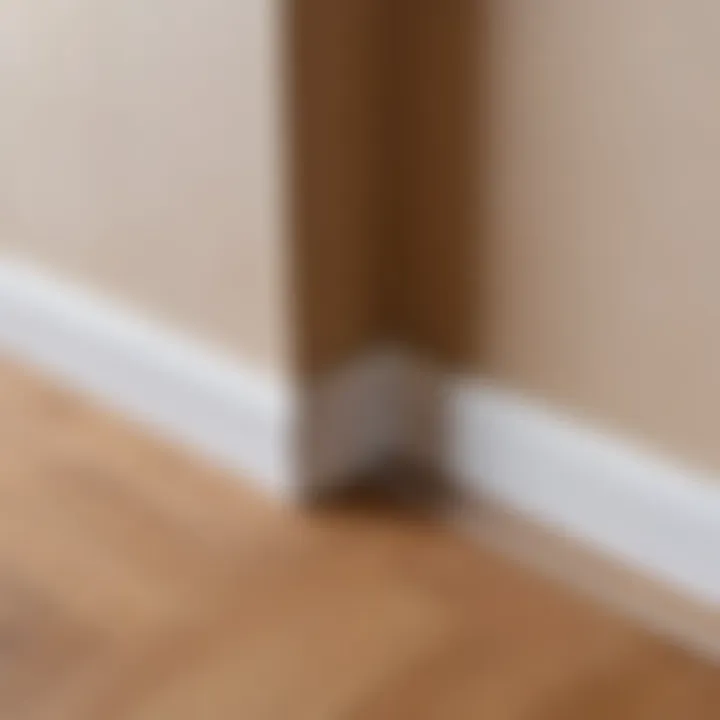 Installation of warm skirting board in a cozy room