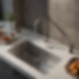 Stylish kitchen sink placement with optimal layout