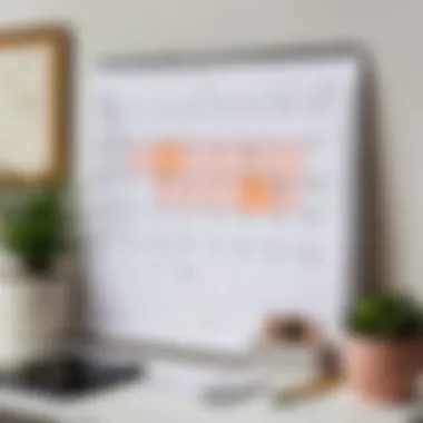Daily Routines and Time Tracking A calendar highlighting daily routines and time tracking