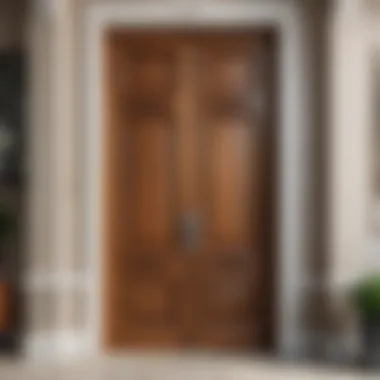 The Art of Crafting Wooden Doors Elegant wooden door showcasing craftsmanship