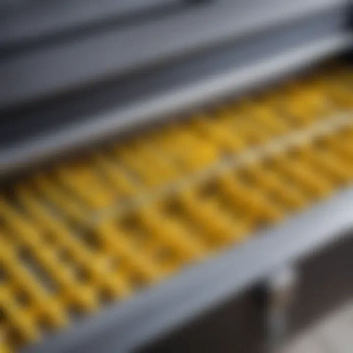 Yellow screws arranged in a toolbox